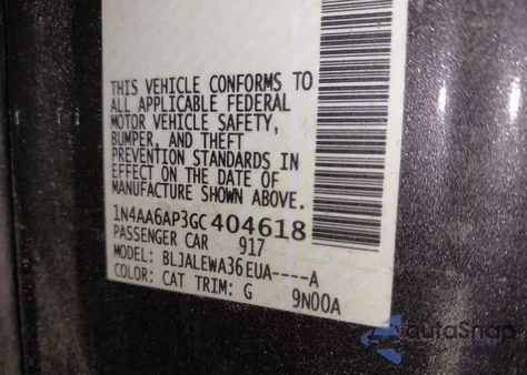 2016 Nissan Maxima 3.5 Sl из США, поврежденный, VIN 1N4AA6AP3GC404618